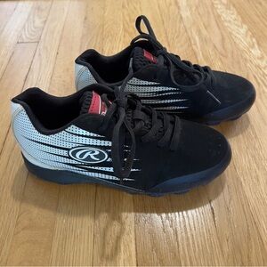 Rawlings Youth Sz 1 Baseball Softball Cleats, Kids, Black & White